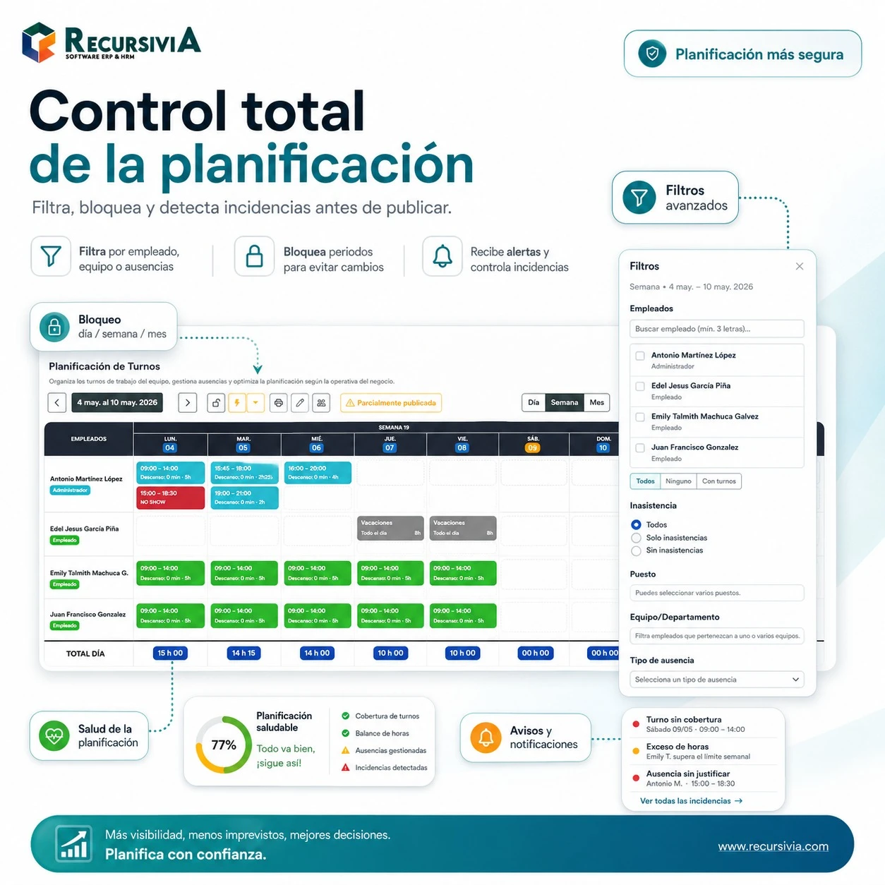 Control horario en tiempo real para almacenes